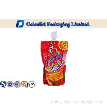 Spout top Resealable Stand up Pouches for apple / banana ju